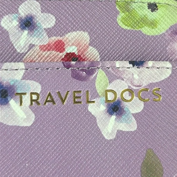 Love & Lore Floral Travel Document Wallet Organizer 9”x5” - Picture 6 of 16